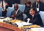 In October 1997 Slovenia became a non-permanent member of the Security Council for a period of two years. During this time it also twice presided over the Security Council. Photo: BOBO, source: Ministry of Foreign Affairs